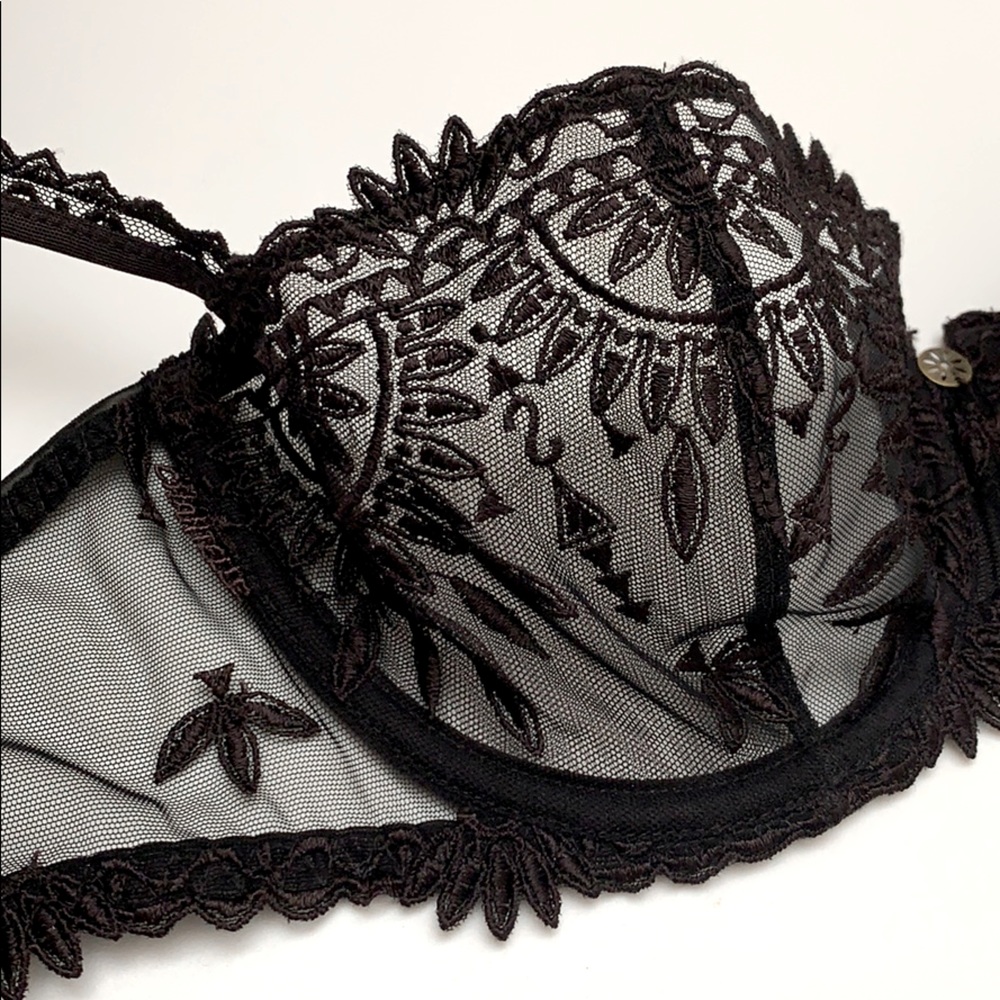 Chantelle 34C bra brown/black Africa Demi Cup